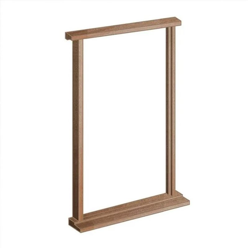 Seasoned hardwood sections used for door frames